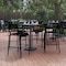 Flash Furniture Black All-Weather Steel Bar Stool, 4PK 4-XU-CH-10318-B-BK-GG - alternate 1